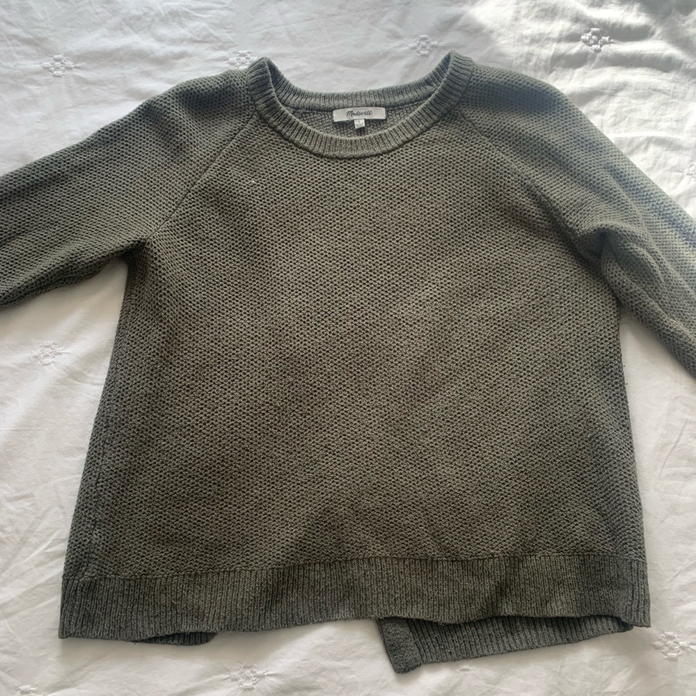 Madewell Olive Green Crossback Sweater
